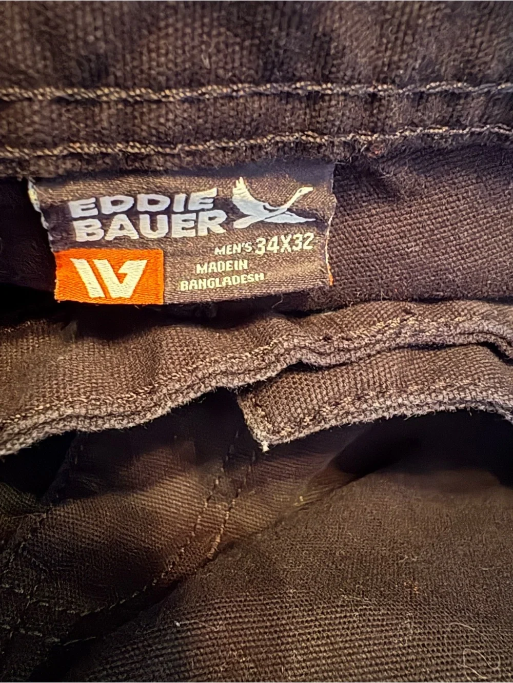 Eddie Bauer Canvas Utility Pants Black Stretch Workwear Men’s 34x32
